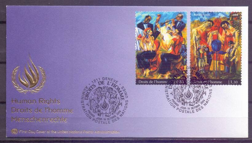 Znaczek Narody Zjednoczone Genewa 2004 Mi 505-506 FDC