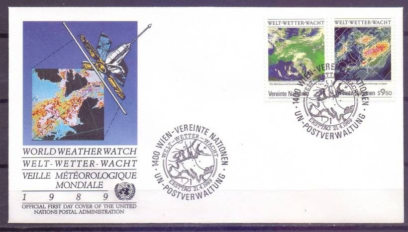 Znaczek Narody Zjednoczone Wiedeń 1989 Mi 92-93 FDC