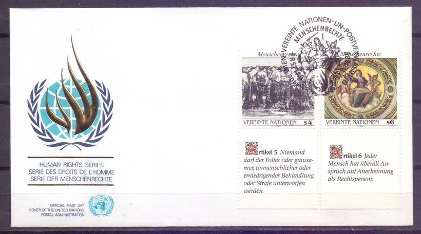 Znaczek Narody Zjednoczone Wiedeń 1989 Mi 96-97 FDC