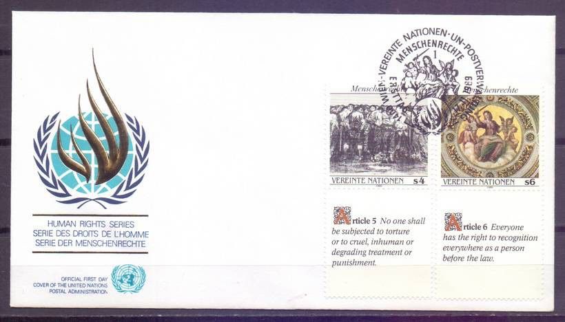 Znaczek Narody Zjednoczone Wiedeń 1989 Mi 96-97 FDC