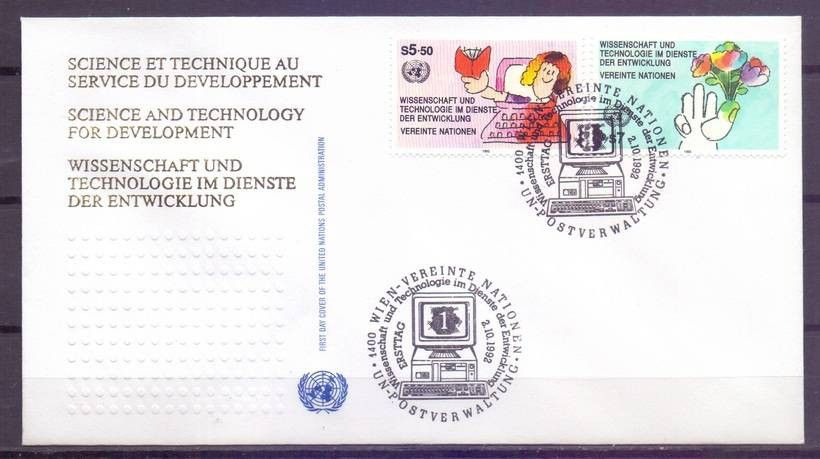 Znaczek Narody Zjednoczone Wiedeń 1992 Mi 135-136 FDC