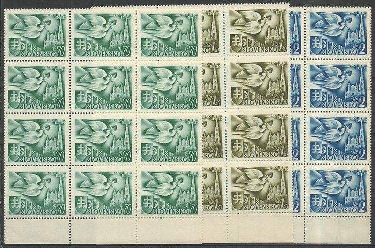 Znaczek Słowacja 1942 Mi 102-104 Czyste **