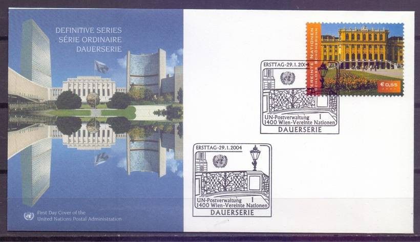 Znaczek Narody Zjednoczone Wiedeń 2004 Mi 410 FDC