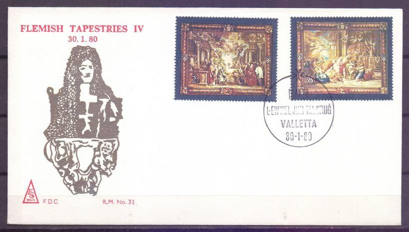Znaczek Malta 1980 Mi 607-608 FDC