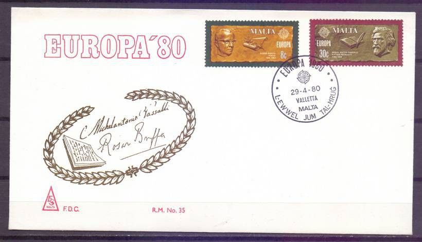 Znaczek Malta 1980 Mi 615-616 FDC