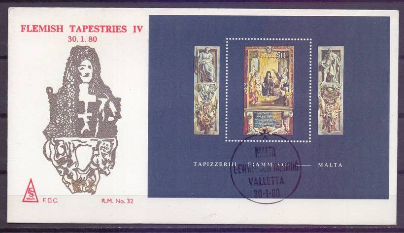 Znaczek Malta 1980 Mi bl 6 FDC