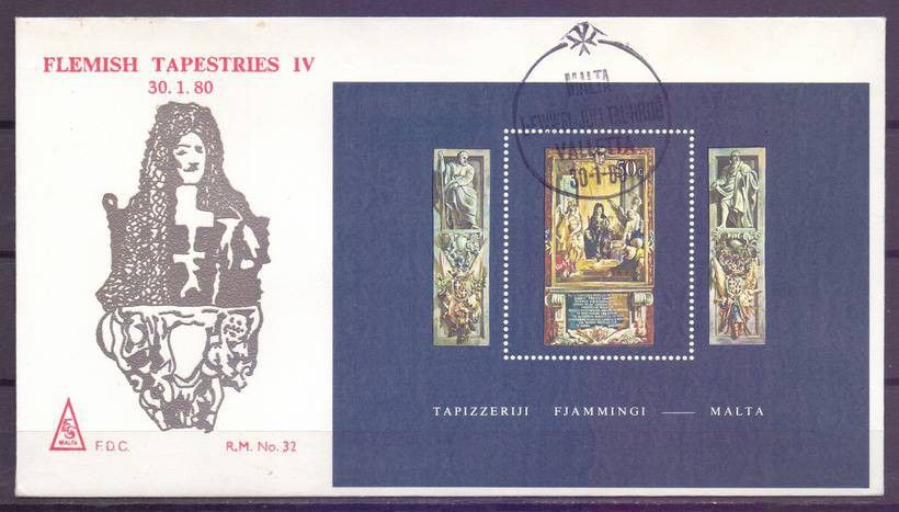 Znaczek Malta 1980 Mi bl 6 FDC