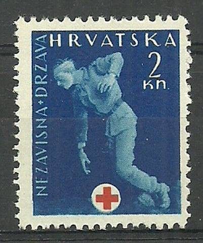 Znaczek Chorwacja 1943 Mi zwa 2 Czyste **