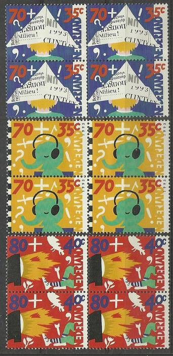 Znaczek Holandia 1993 Mi 1492-1494IA Czyste **