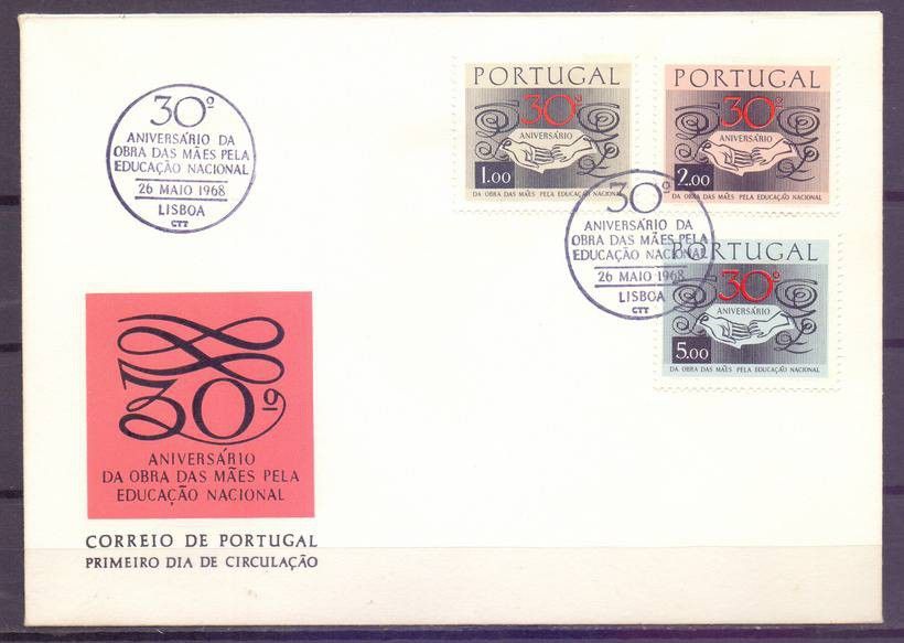 Znaczek Portugalia 1968 Mi 1054-1056 FDC