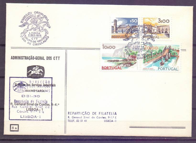 Znaczek Portugalia 1972 Mi 1189xI-1192xI FDC