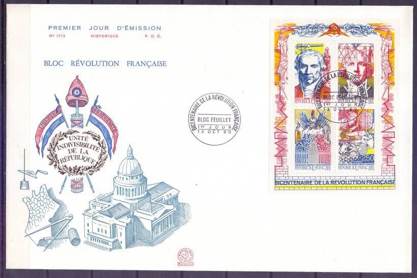 Znaczek Francja 1990 Mi bl 10 FDC