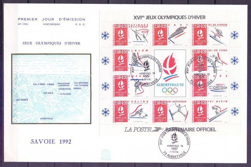 Znaczek Francja 1992 Mi bl 12 FDC