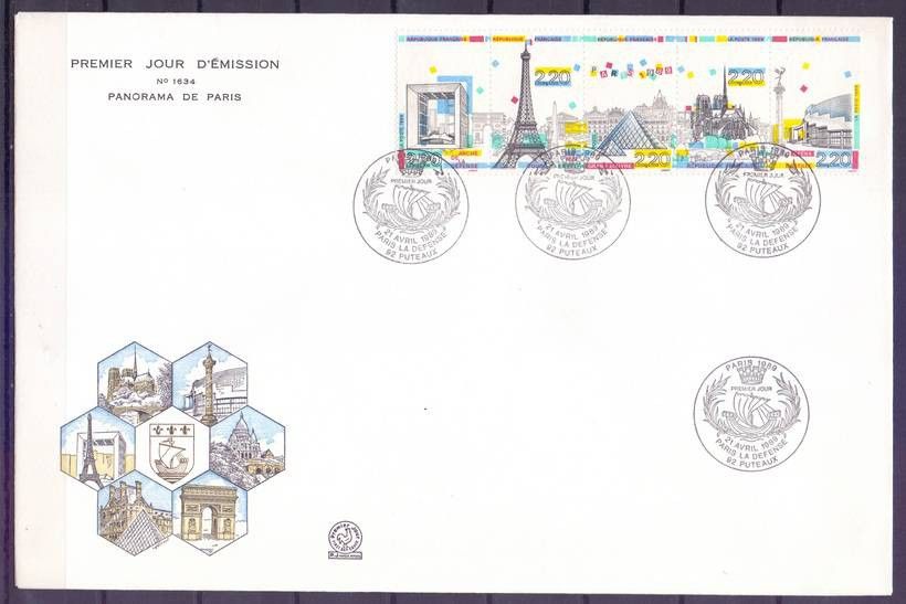 Znaczek Francja 1989 Mi 2710-2714 FDC