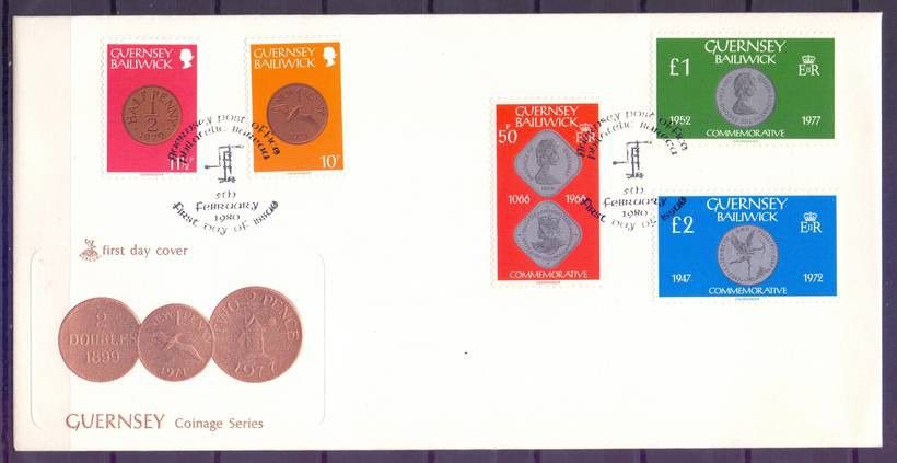 Znaczek Guernsey 1980 Mi 199-203 FDC