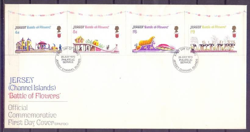 Znaczek Jersey 1970 Mi 30-33 FDC