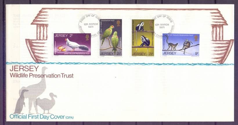 Znaczek Jersey 1971 Mi 49-52 FDC