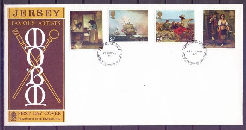 Znaczek Jersey 1971 Mi 57-60 FDC