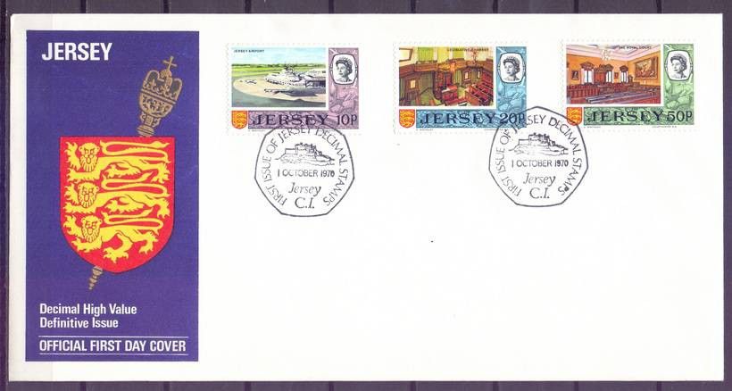 Znaczek Jersey 1970 Mi 46-48 FDC