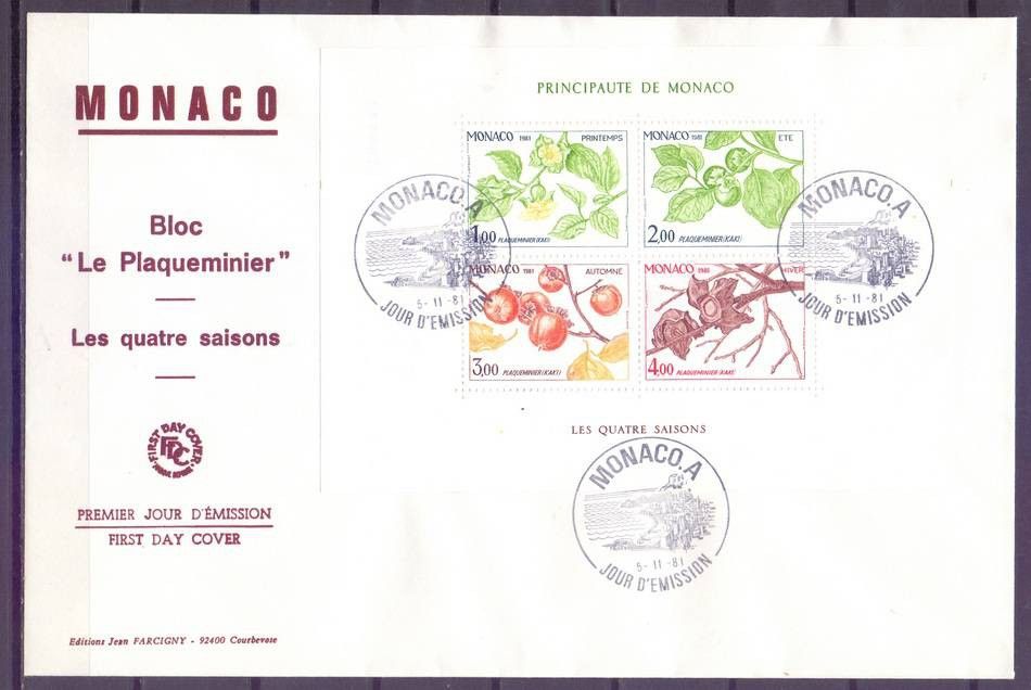 Znaczek Monako 1981 Mi bl 18 FDC