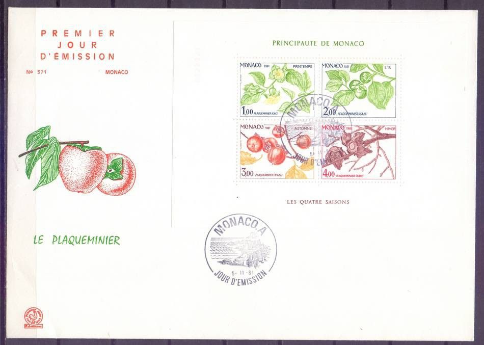 Znaczek Monako 1981 Mi bl 18 FDC