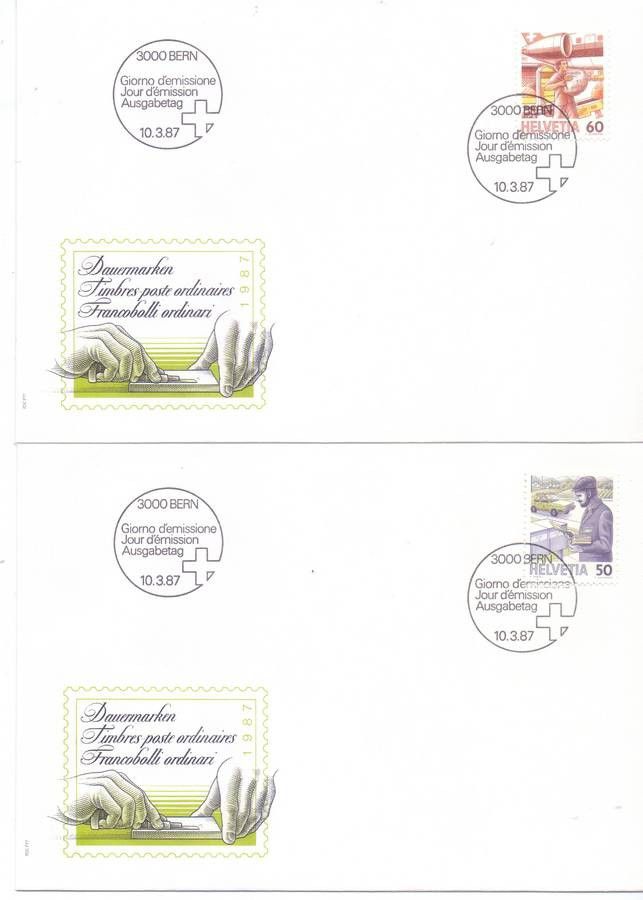 Znaczek Szwajcaria 1987 Mi 1340-1344 FDC