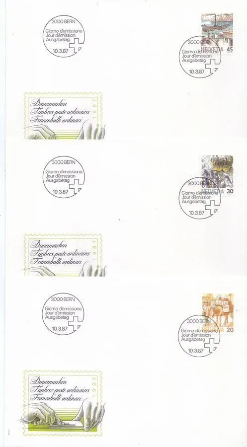 Znaczek Szwajcaria 1987 Mi 1340-1344 FDC