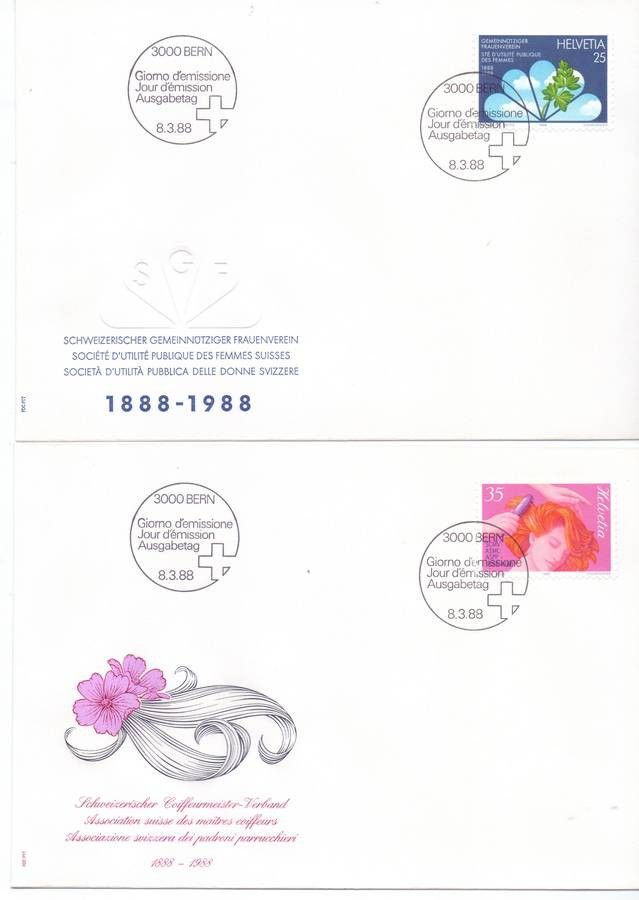 Znaczek Szwajcaria 1988 Mi 1364-1368 FDC