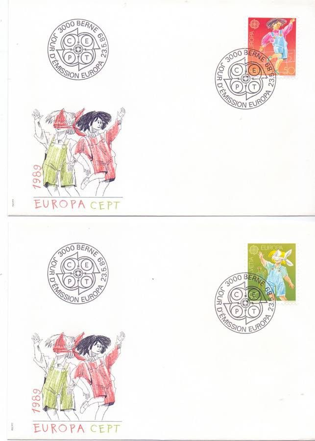 Znaczek Szwajcaria 1989 Mi 1391-1392 FDC
