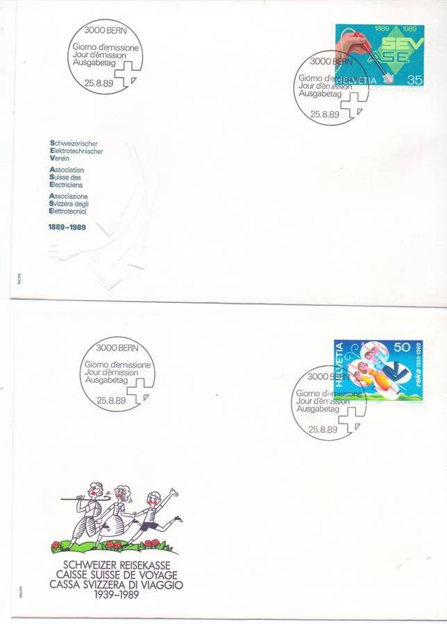 Znaczek Szwajcaria 1989 Mi 1397-1401 FDC