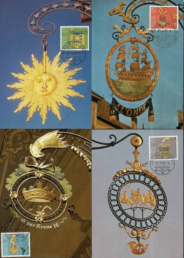 Znaczek Szwajcaria 1982 Mi 1223-1226 Karta Max