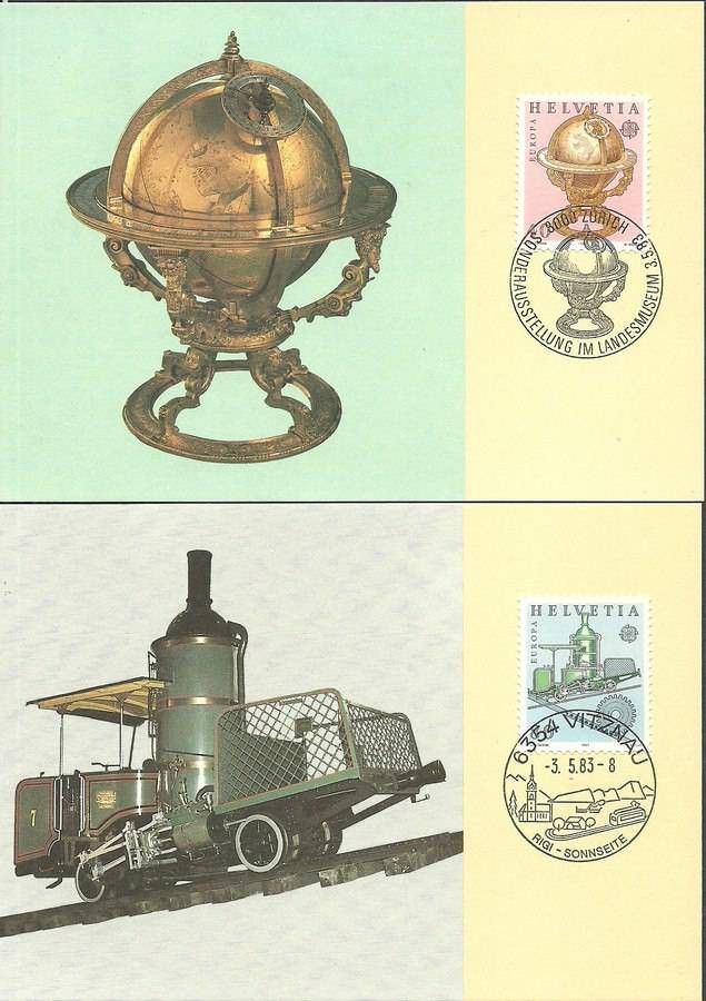 Znaczek Szwajcaria 1983 Mi 1249-1250 Karta Max