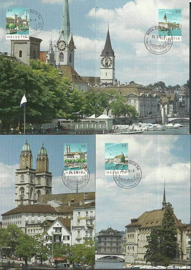 Znaczek Szwajcaria 1984 Mi 1276-1279 Karta Max