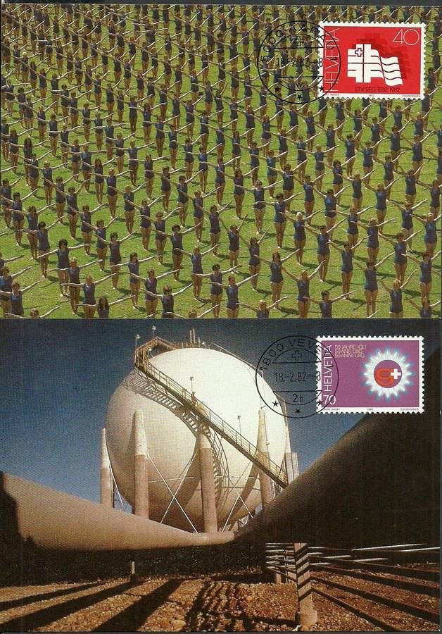 Znaczek Szwajcaria 1982 Mi 1216-1220 Karta Max