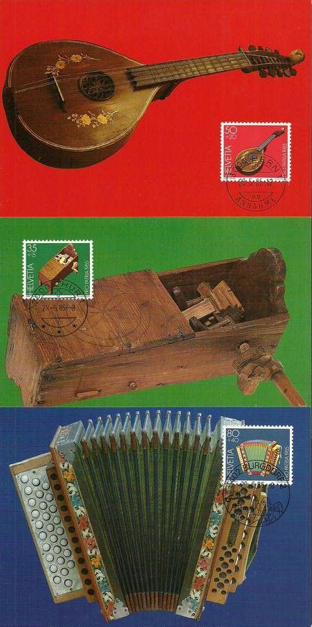 Znaczek Szwajcaria 1985 Mi 1296-1300 Karta Max