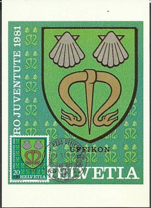 Znaczek Szwajcaria 1981 Mi 1210 Karta Max