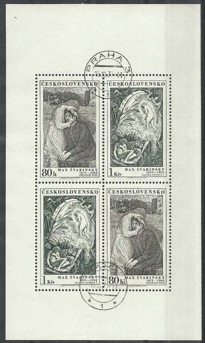 Znaczek Czechosłowacja 1973 Mi ark 2162-2163 Stemplowane