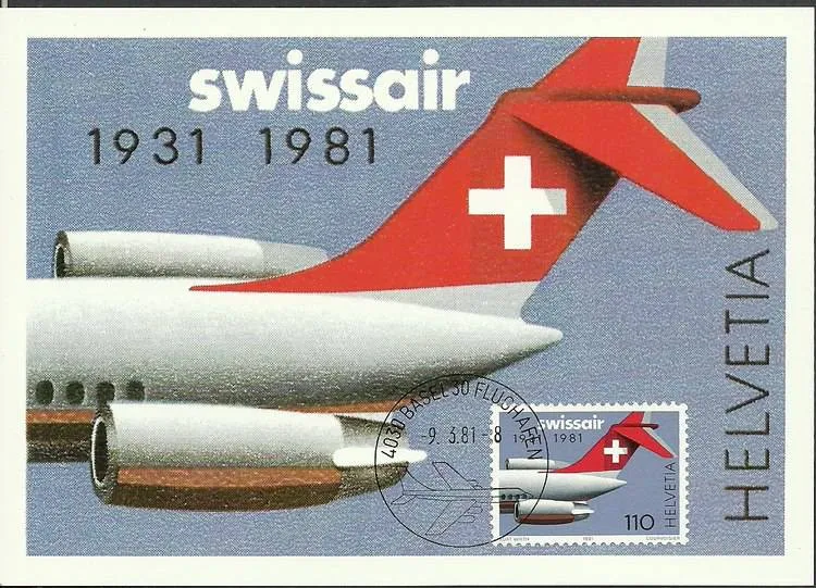 Znaczek Szwajcaria 1981 Mi 1191-1195 Karta Max