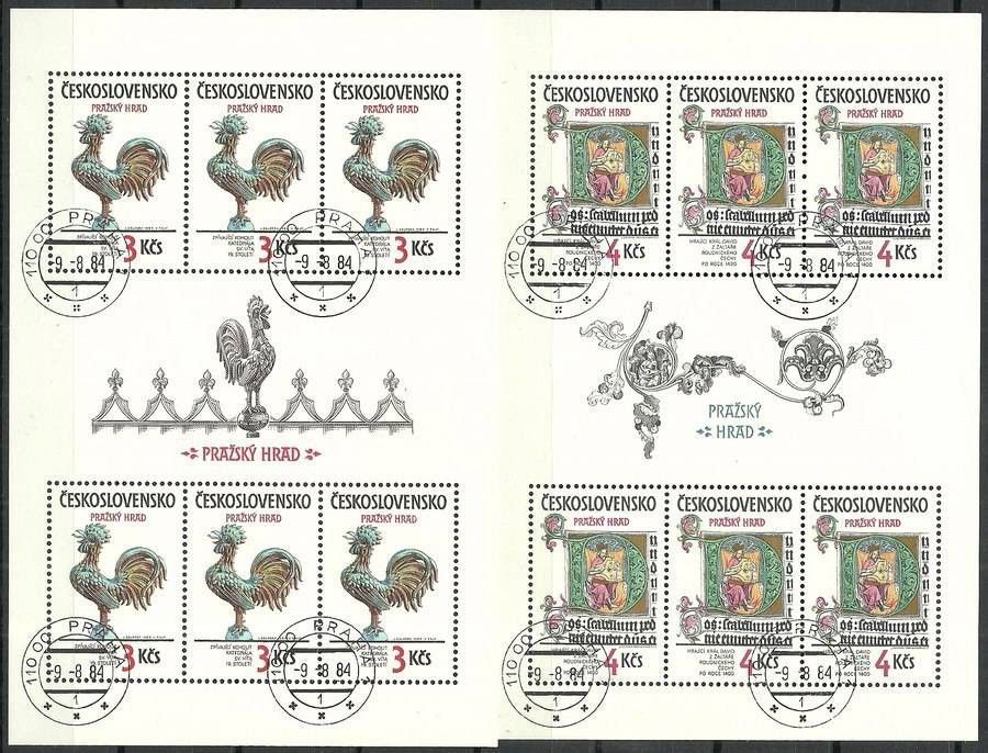 Znaczek Czechosłowacja 1984 Mi ark 2773-2774 Stemplowane
