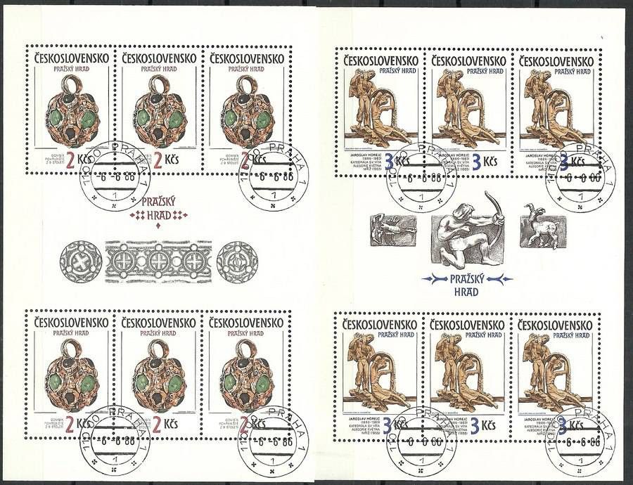 Znaczek Czechosłowacja 1986 Mi ark 2865-2866 Stemplowane