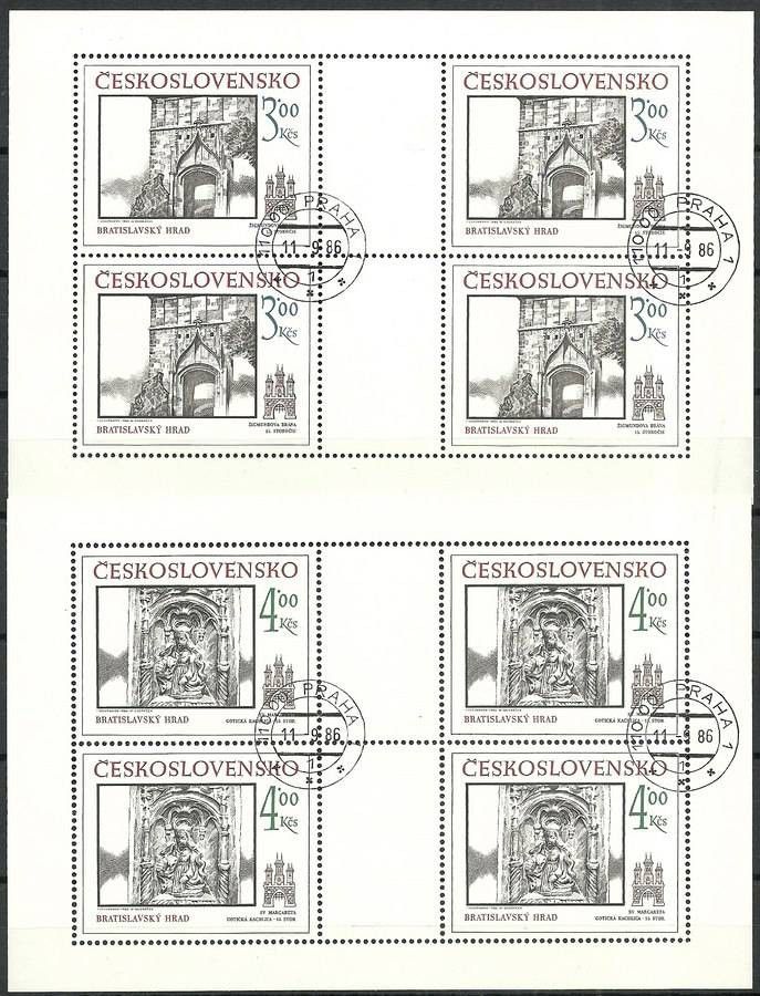 Znaczek Czechosłowacja 1986 Mi ark 2873-2874 Stemplowane
