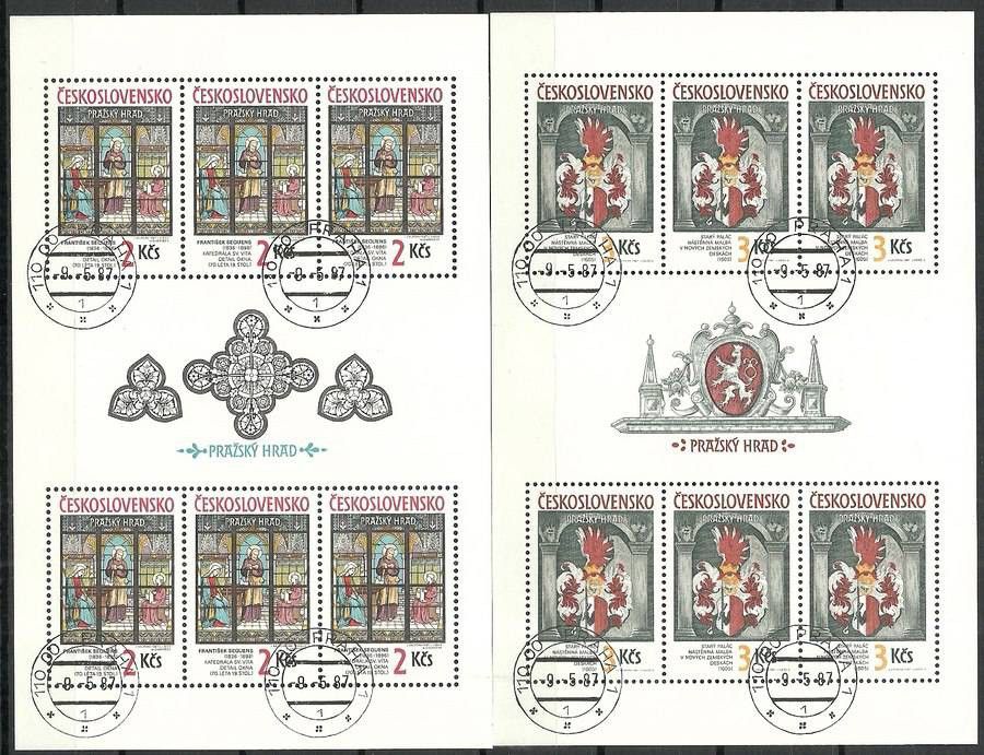 Znaczek Czechosłowacja 1987 Mi ark 2909-2910 Stemplowane