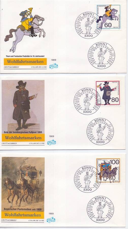 Znaczek Niemcy 1989 Mi 1437-1439 FDC