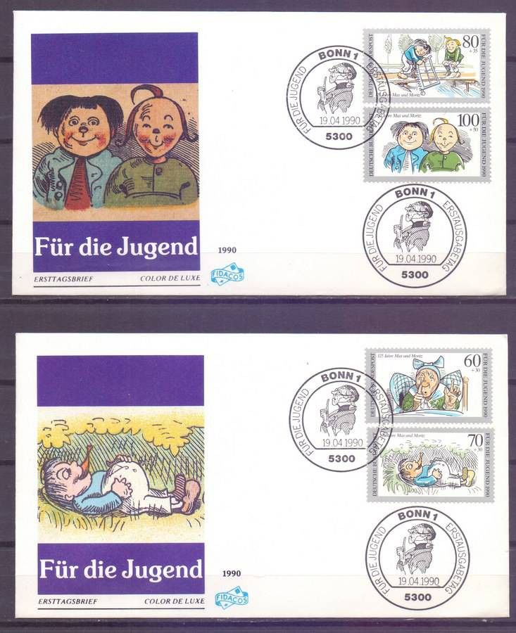 Znaczek Niemcy 1990 Mi 1455-1458 FDC