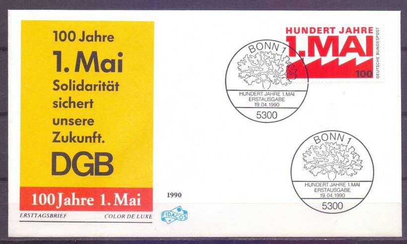 Znaczek Niemcy 1990 Mi 1459 FDC