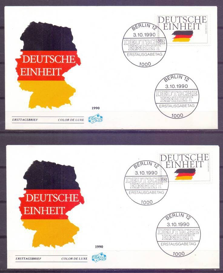 Znaczek Niemcy 1990 Mi 1477-1478 FDC