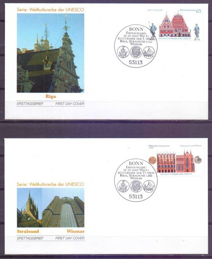 Znaczek Niemcy 2007 Mi 2614-2615 FDC