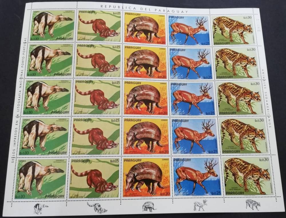 Znaczek Paragwaj 1972 Mi ark 2385-2389 Czyste **