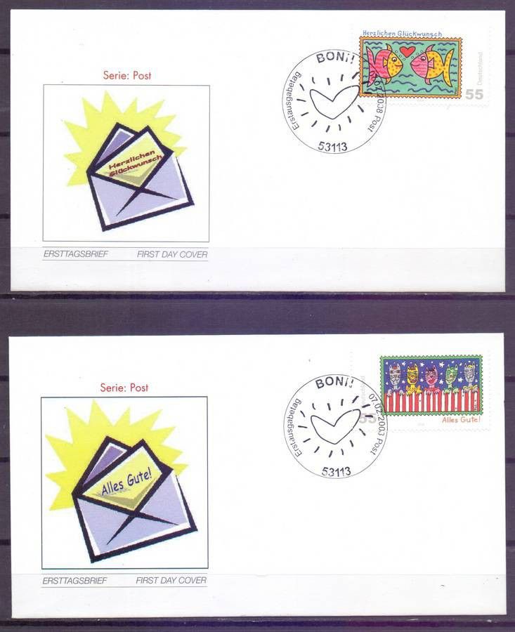 Znaczek Niemcy 2008 Mi 2644-2645 FDC
