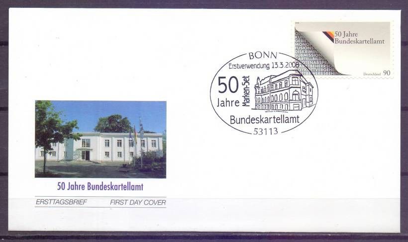 Znaczek Niemcy 2008 Mi 2655 FDC